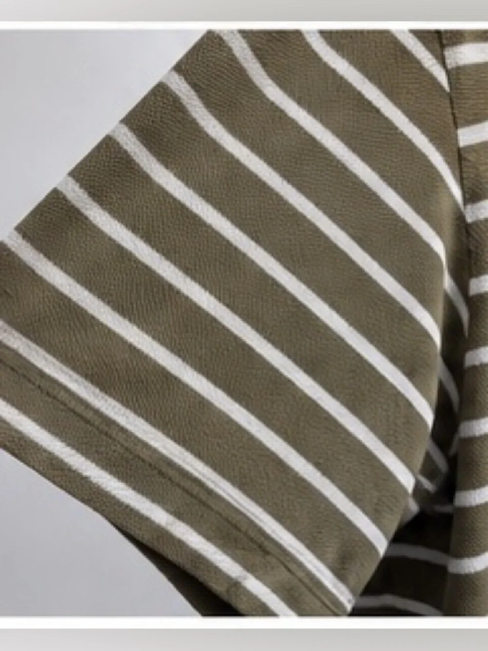 Polo by Ralph Lauren Men’s XL Pima Cotton Striped Polo Shirt Olive Green White